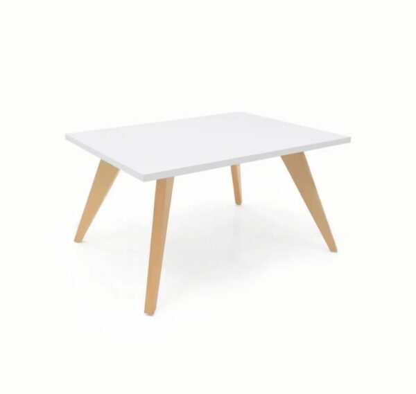 Mesa De Centro Rectangular Blanca Estilo Nórdico - Imagen 2