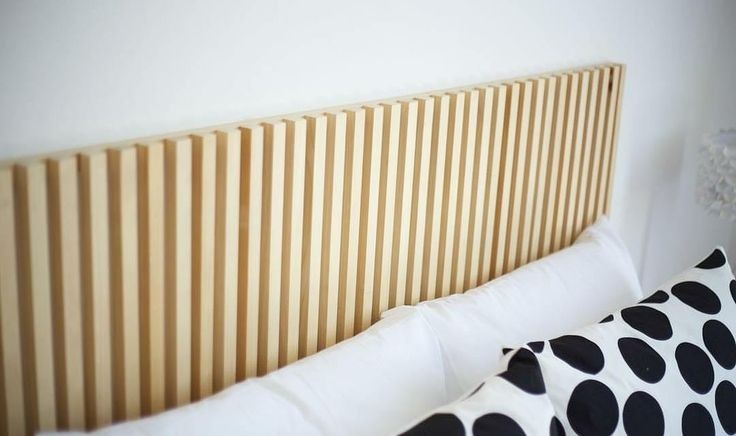 Respaldo de cama 2 plazas paneles varillados Madera - Imagen 3