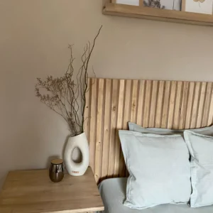 Respaldo de cama 2 plazas paneles varillados Madera