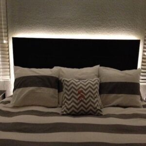 Respaldo de cama 2 plaza con luces LED