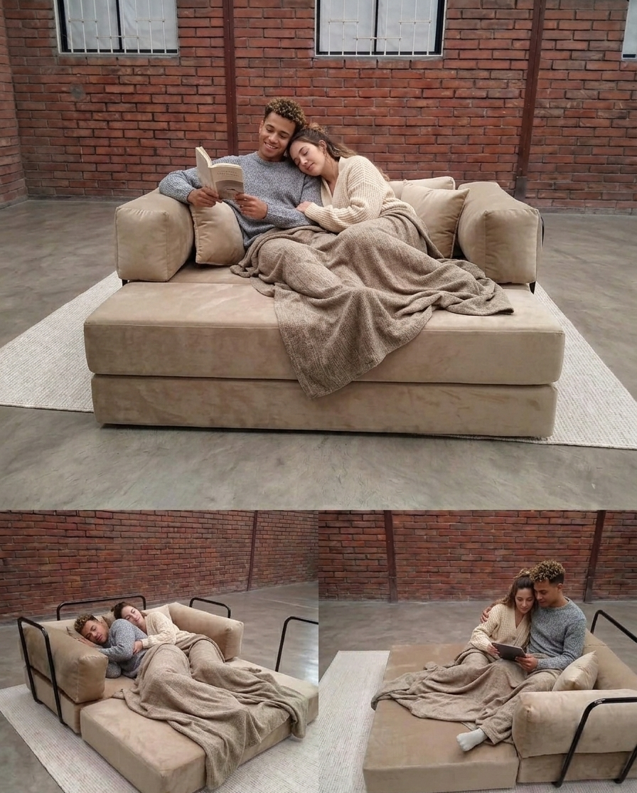 Sofá Cama Teddy M – Felpa o Lino 180cm | Precio de Fábrica | Practimuebles Chile - Imagen 2