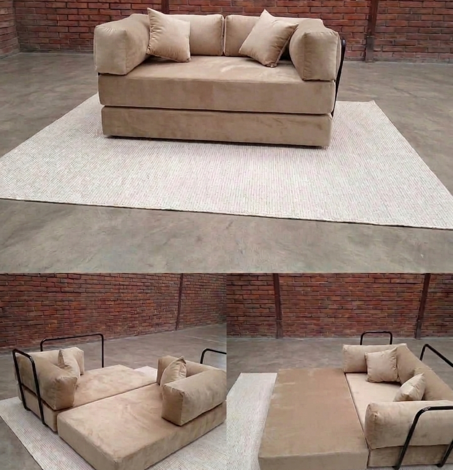 Sofá Cama Teddy L – Felpa o Lino 200cm | Precio de Fábrica | Practimuebles Chile - Imagen 4