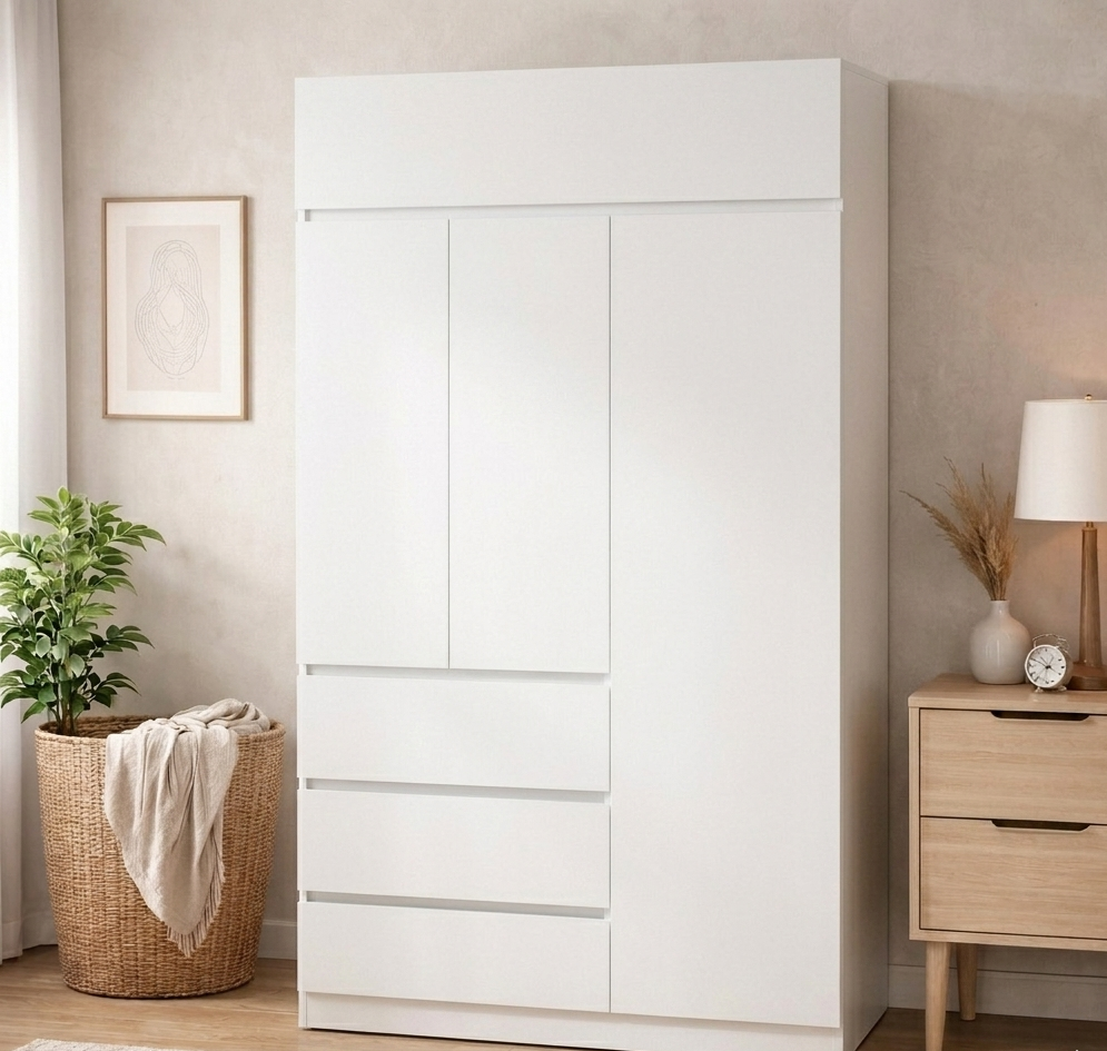 Closet Ropero 3 Puertas con Maletero y Cajones | Melamina | Precio de Fábrica | Practimuebles Chile - Imagen 3