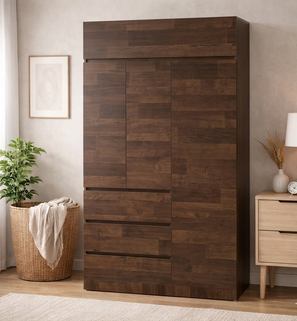 Closet Ropero 3 Puertas con Maletero y Cajones | Melamina | Precio de Fábrica | Practimuebles Chile - Imagen 2