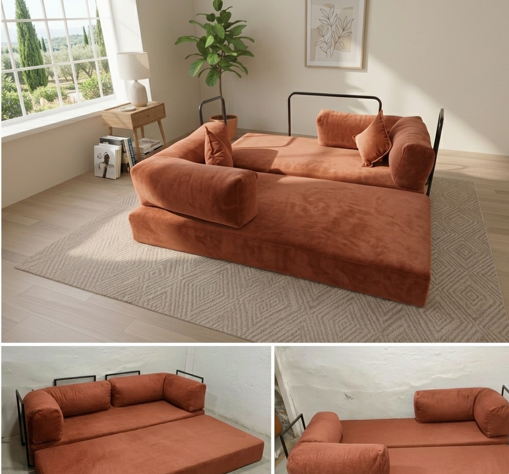 Sofá cama Teddy M 180cm felpa Practimuebles Chile" / "sofá cama intermedio precio fábrica Santiago